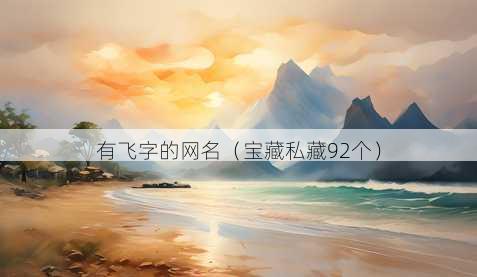 有飞字的昵称