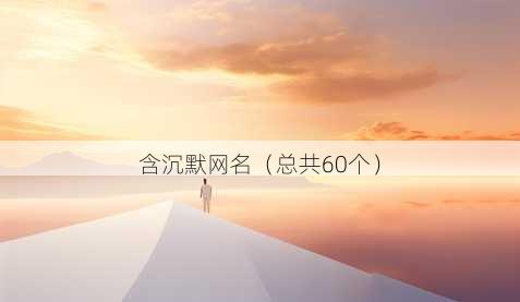 含沉默昵称