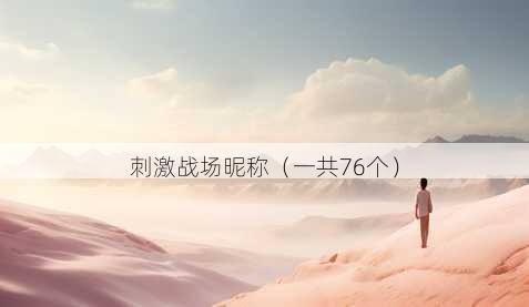 刺激战场昵称