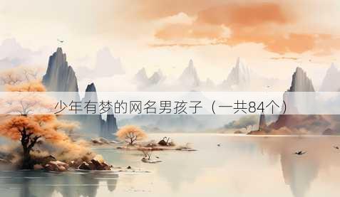 少年有梦的昵称男孩子