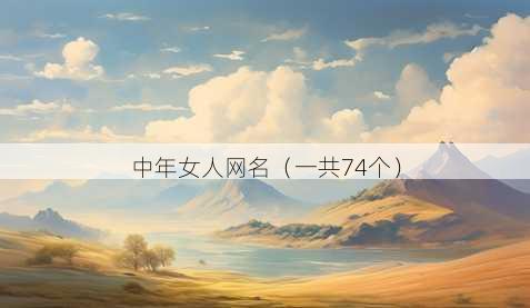 中年女人昵称