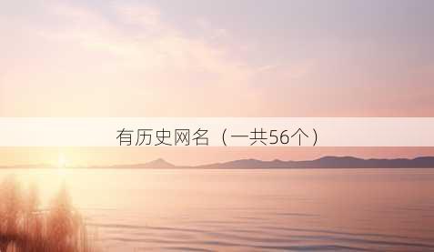 有历史昵称