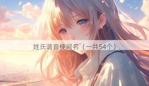 姓氏谐音梗昵称