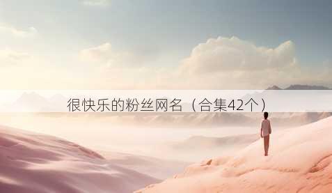 很快乐的粉丝昵称