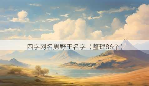 四字昵称男野王名字