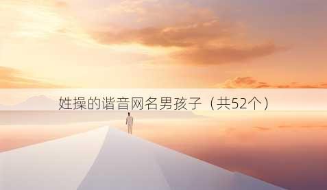 姓操的谐音昵称男孩子