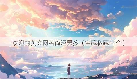 欢迎的英文昵称简短男孩