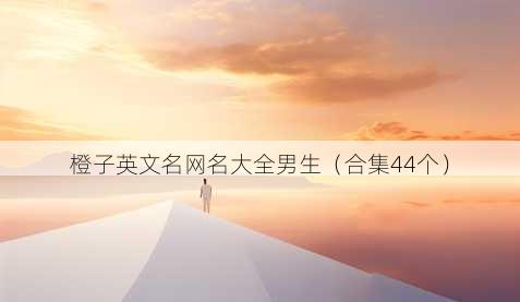 橙子英文名昵称大全男生
