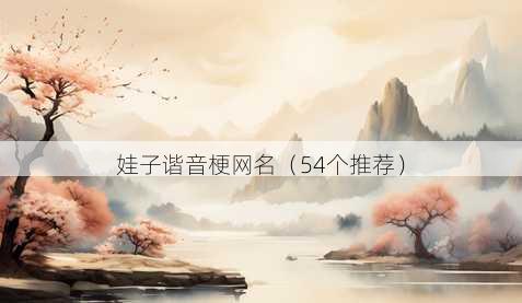 娃子谐音梗昵称
