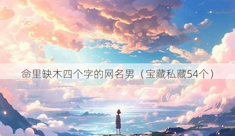 命里缺木四个字的昵称男