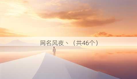 昵称风夜丶