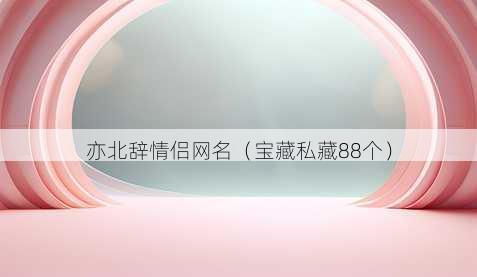 亦北辞情侣昵称