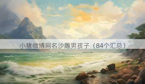 小猪微博昵称沙雕男孩子