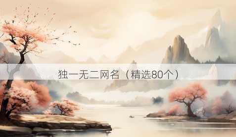 独一无二昵称
