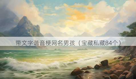 带文字谐音梗昵称男孩