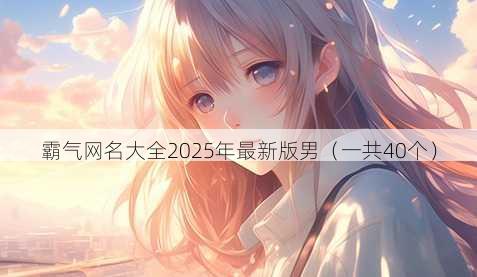 霸气昵称大全2025年最新版男